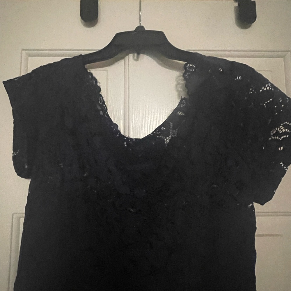 Navy Lace lined dress